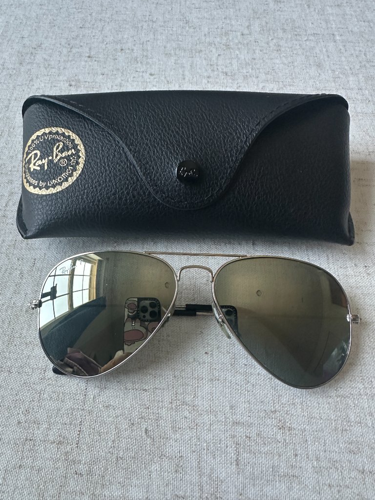 Ray-Ban Aviator Large Metal Rb3025 Silver Polarized Sunglasses